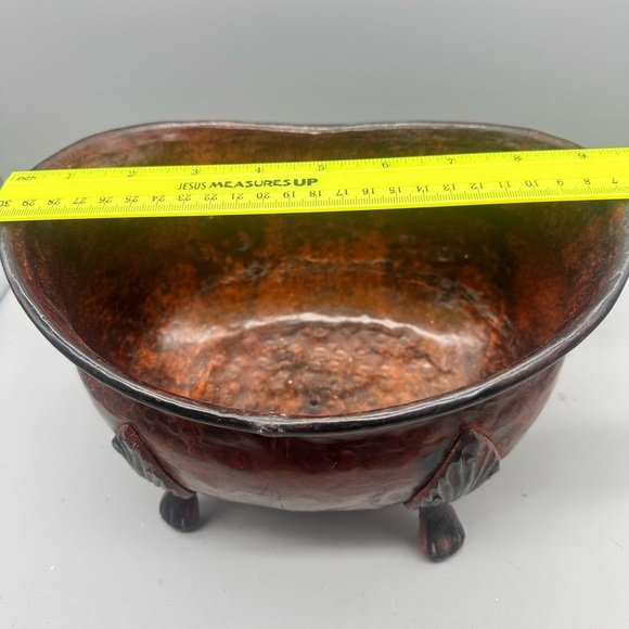 Vintage Copper metal Footed Bowl - Picture 7 of 11